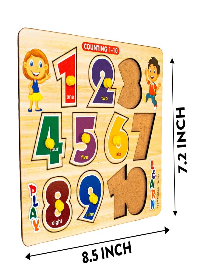 BuGBee Wooden Numbers Body Parts Toys for Kids Busy Board for Toddlers 1-3 Pre-School Puzzle Board Montessori Educational Learning Toys for Boys and Girls 2-3 Years - Image 3